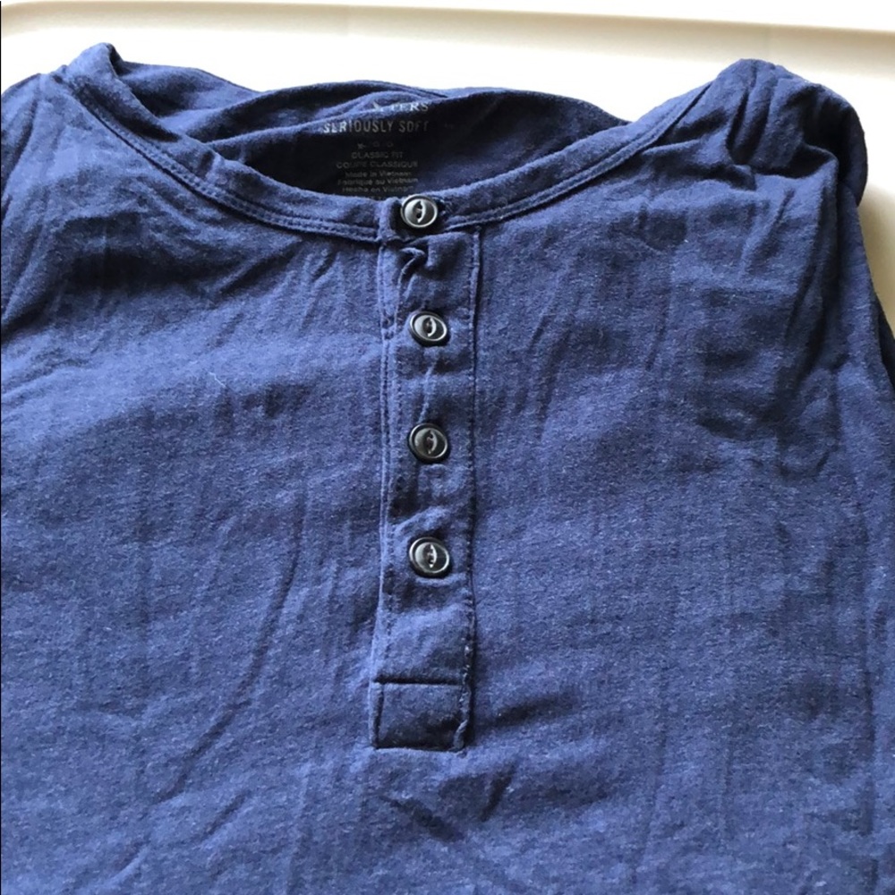 Navy Blue Long Sleeve Henley